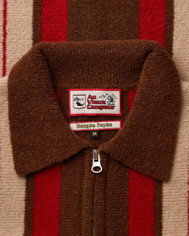 Au Vieux Campeur - Congés Payés - Gilet Alma - Marron Beige & Rouge