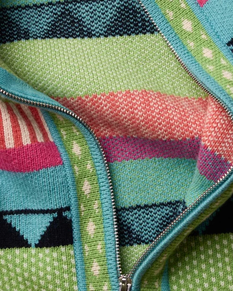 Au Vieux Campeur - Congés Payés - Cardigan Nicole - Vert & Bleu