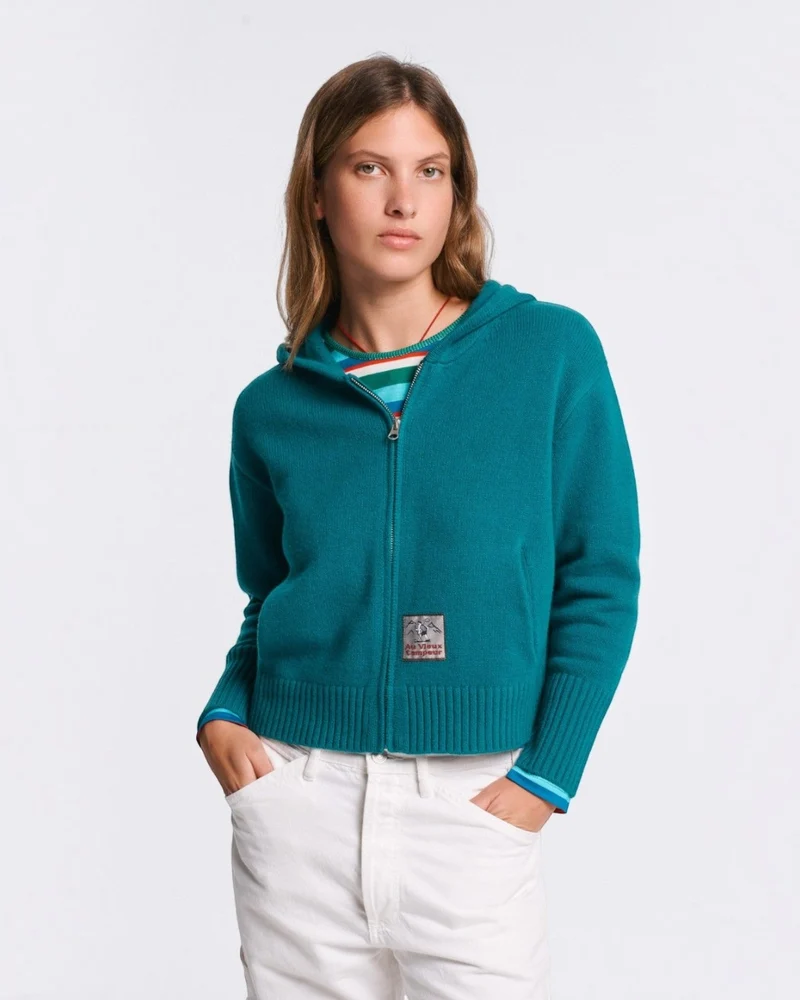 Au Vieux Campeur - Congés Payés - Pull Daisy - Vert Canard