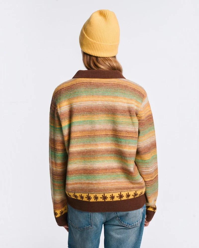 Au Vieux Campeur - Congés Payés - Pull Hugo - Marron & Jaune