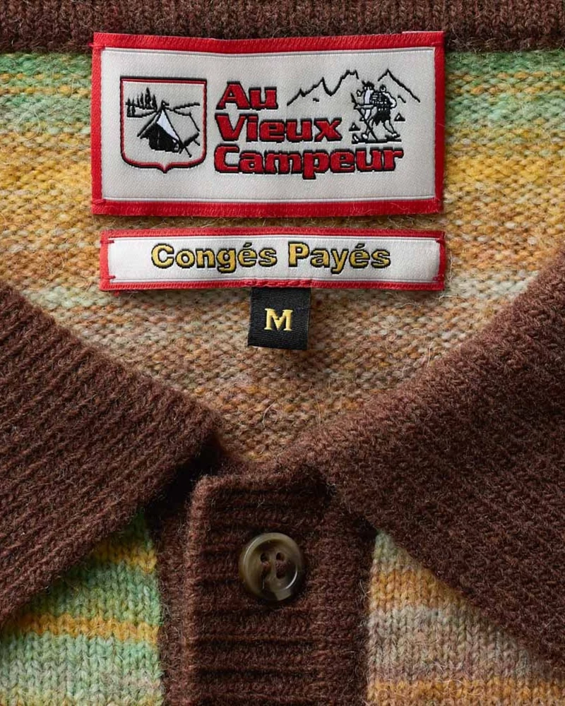 Au Vieux Campeur - Congés Payés - Pull Hugo - Marron & Jaune