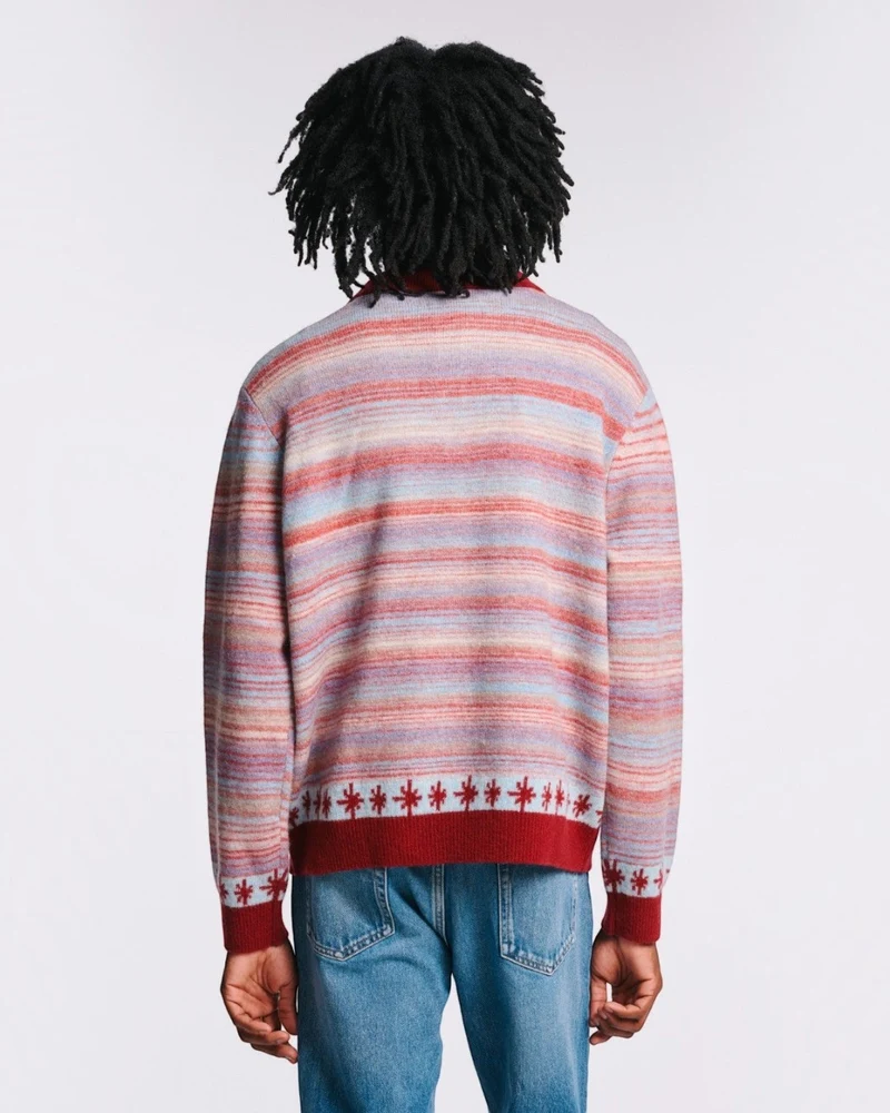 Au Vieux Campeur - Congés Payés - Pull Hugo - Bordeaux & Bleu