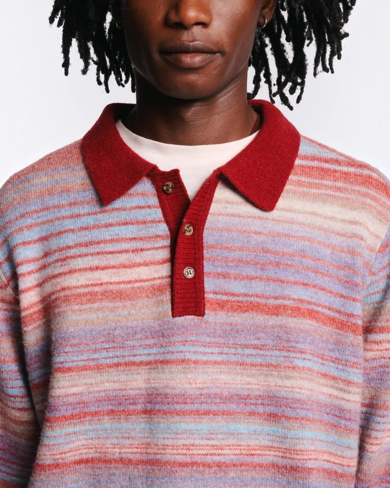 Au Vieux Campeur - Congés Payés - Pull Hugo - Bordeaux & Bleu