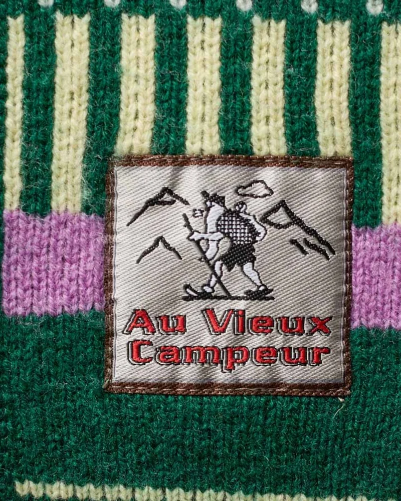 Au Vieux Campeur - Congés Payés - Cardigan Nicole - Vert & Violet