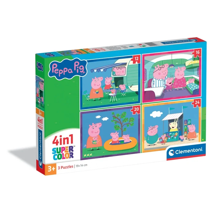 PEPPA PIG - 1x12 + 1x16 + 1x20 + 1x24 pièces