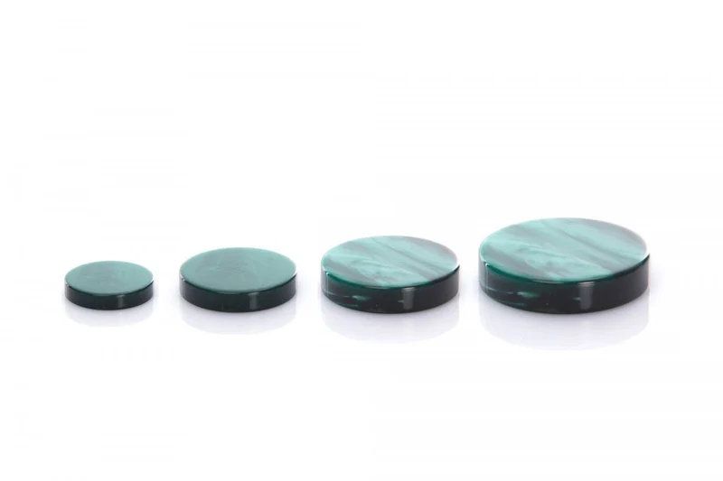 Pions de backgammon en acetate nacrés - Ivoire / Vert