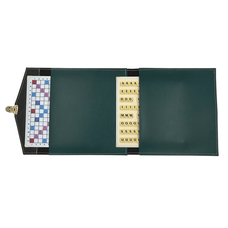 Scrabble Duplicate ou de Voyage en Cuir Vegan - Magnétique - Vert