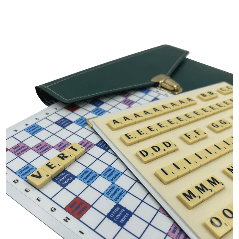 Scrabble Duplicate ou de Voyage en Cuir Vegan - Magnétique - Vert