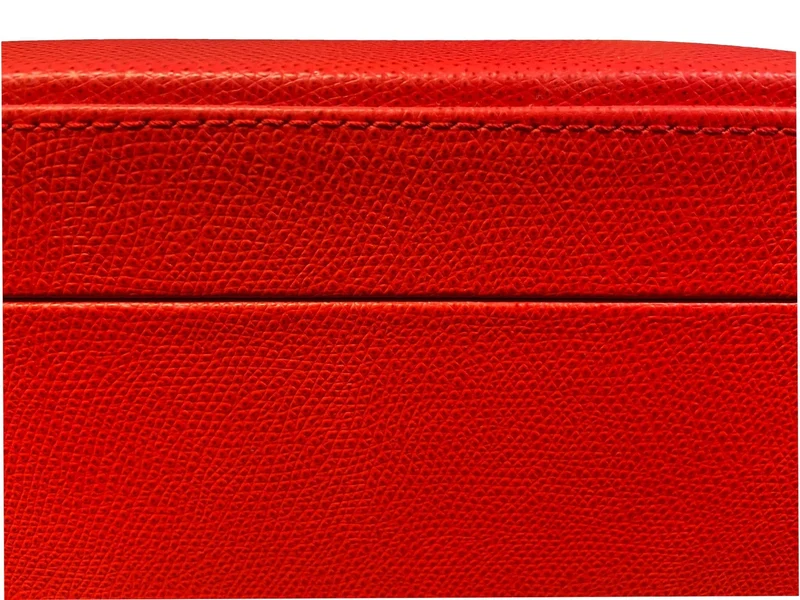 Mallette de poker en cuir grainé - Rouge