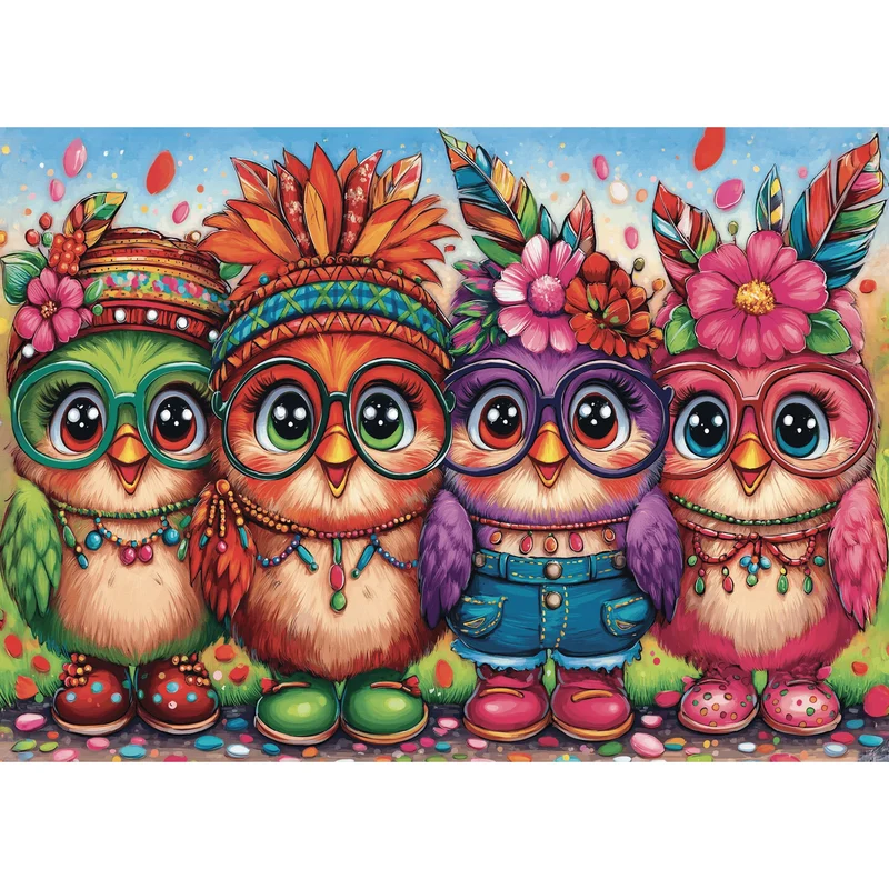 Four Funky Chicks (1000 pcs)