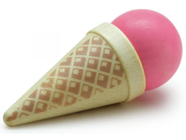 Glace en bois pour dinette fraise