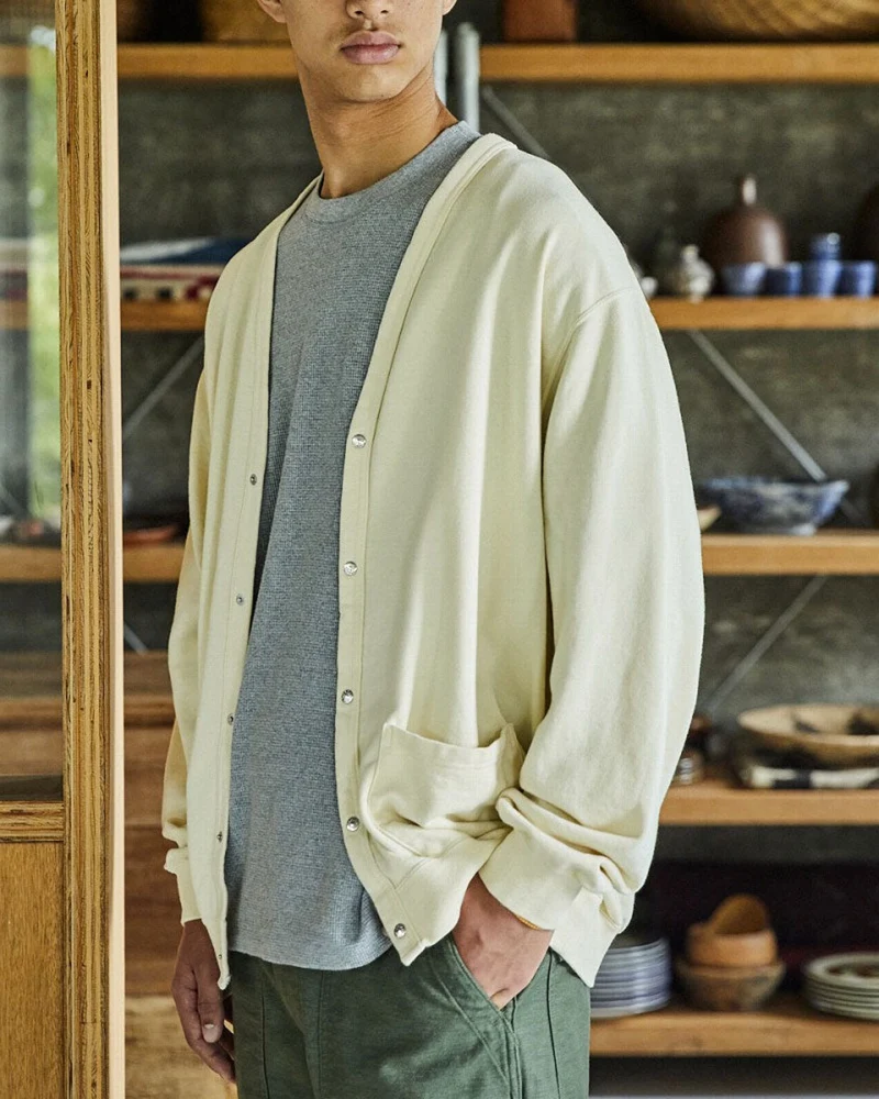 Orslow - Cardigan Terry - Jaune Pale