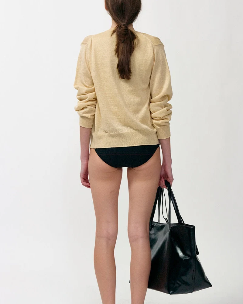 Nothing Written - Cardigan Rola - Jaune