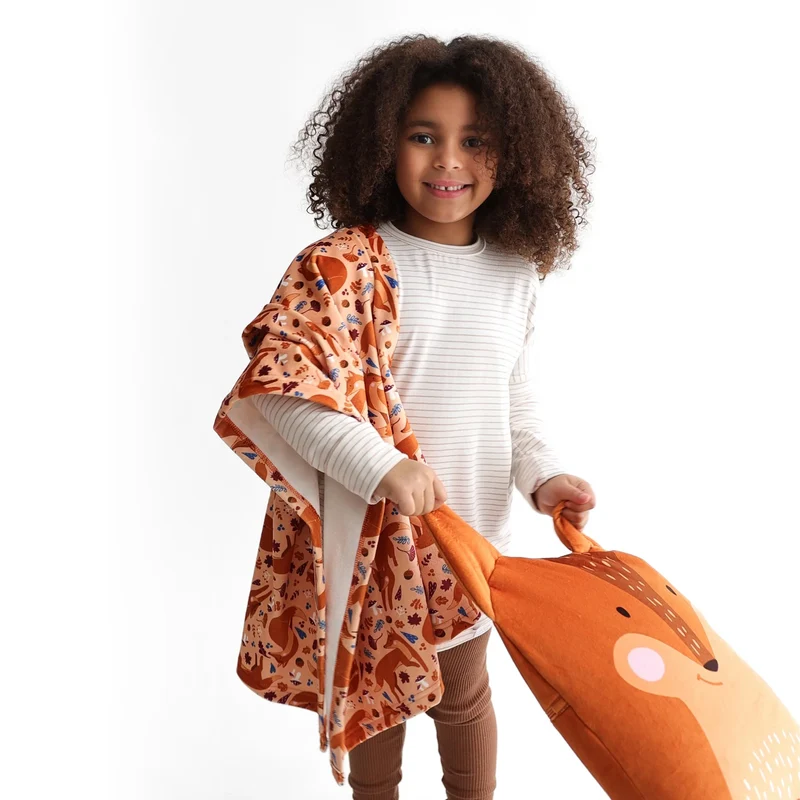 Ensemble peluche couverture 3 en 1 - Renard