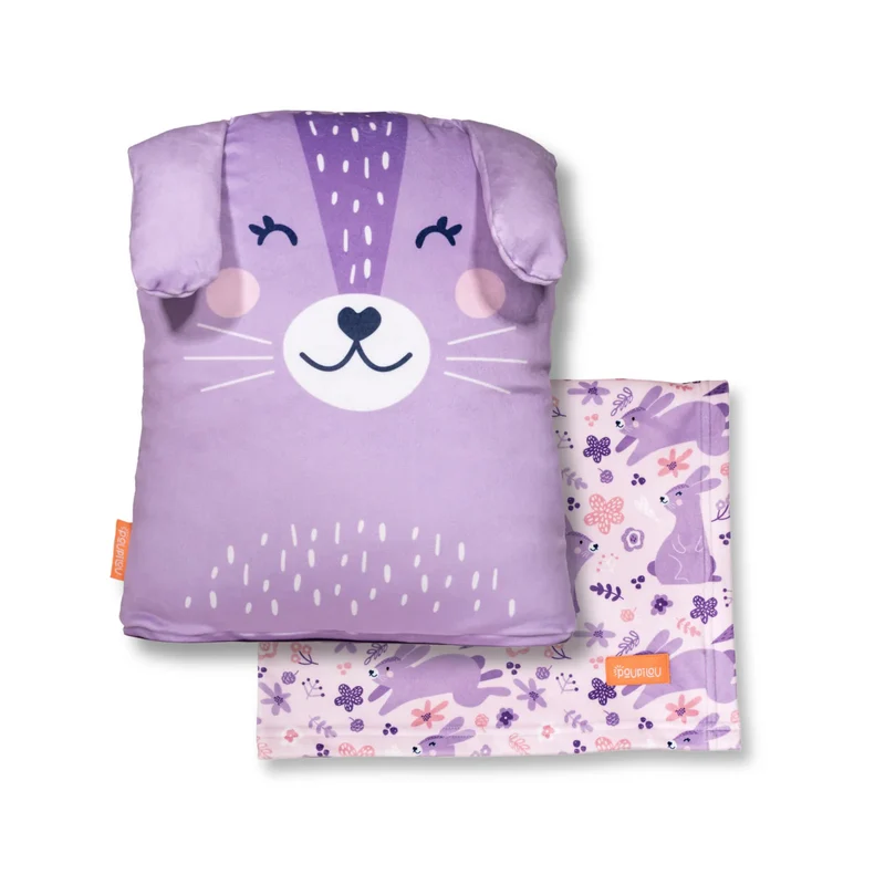 Ensemble peluche couverture 3 en 1 - Lapin