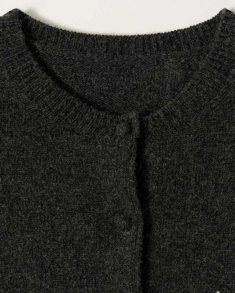 Nothing Written - Cardigan Argyle Heritage - Gris Foncé
