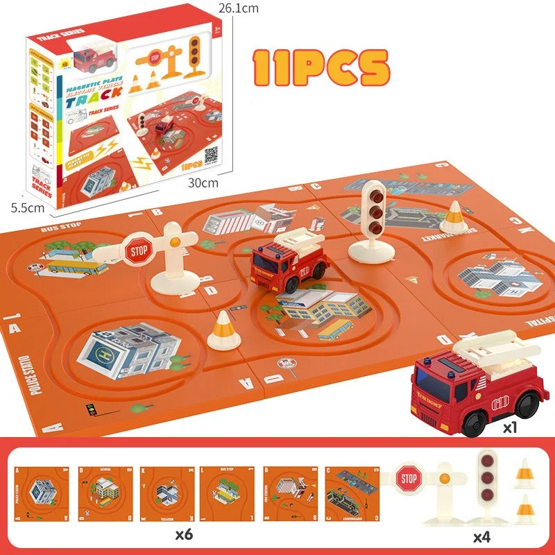 TrackPuzzle: Jeu de Construction de Routes Magnétiques
