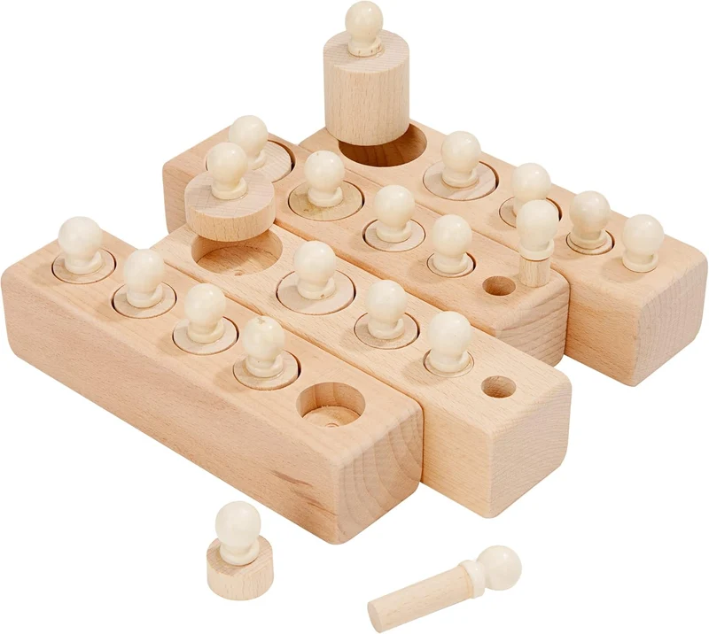 CylindersSockets : Jeu d'Assemblage et d'Empilage en Bois