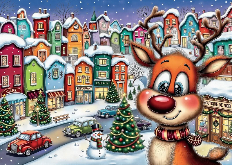 Rudolph in Town (1000 pcs)