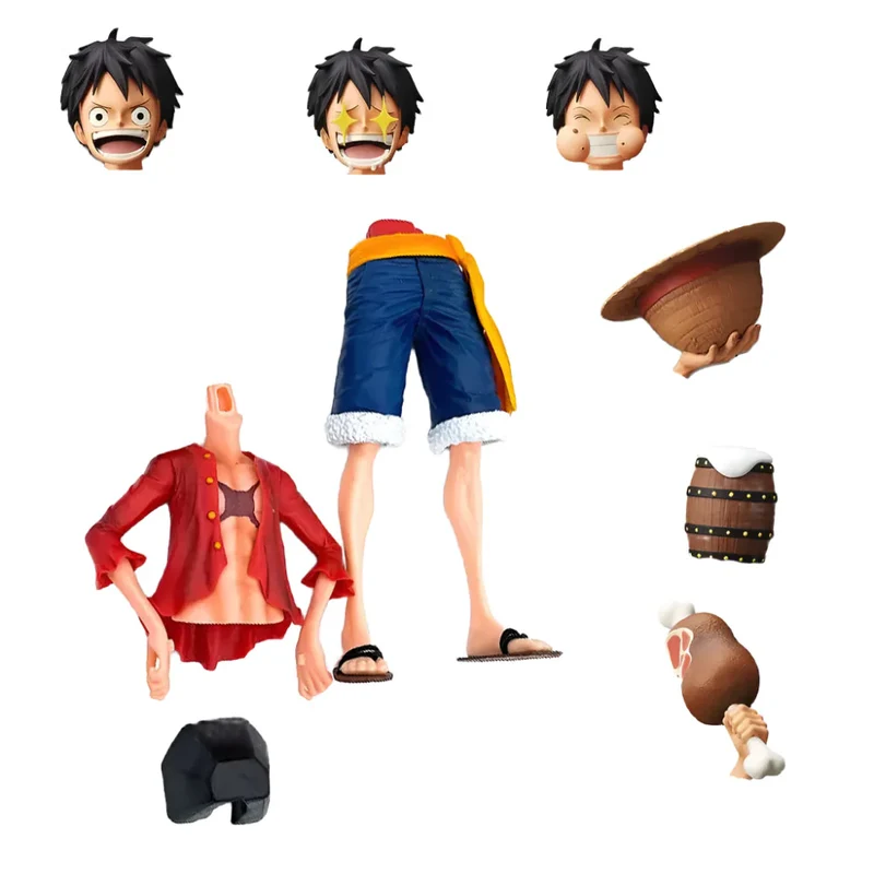 TrioLuffy : 3 Figurines en 1 de Monkey D. Luffy