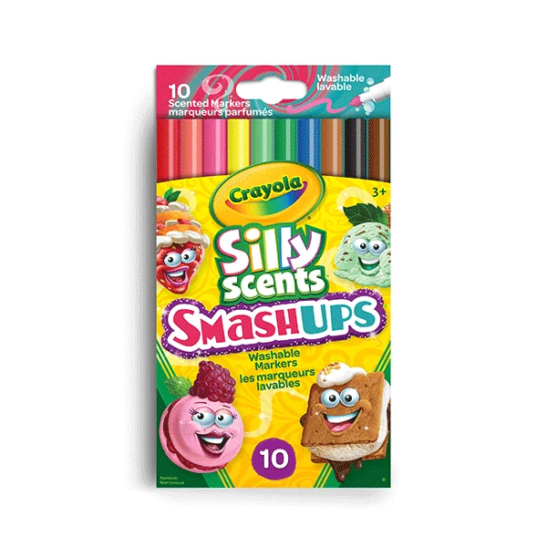 10 marqueurs lavable trait fin Silly Scents