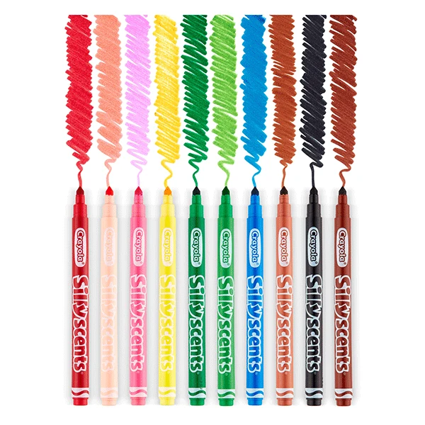 10 marqueurs lavable trait fin Silly Scents