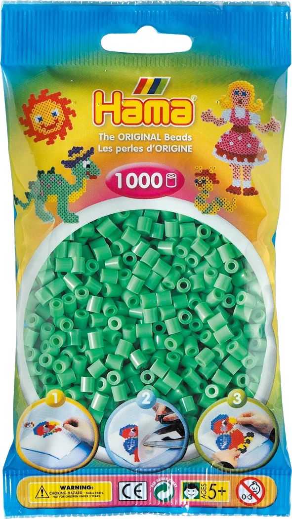 Sac de 1000 billes HAMA, vert pâle