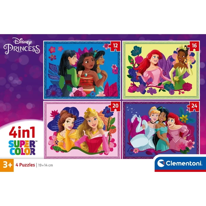 Disney Princess - 1x12 + 1x16 + 1x20 + 1x24 pièces