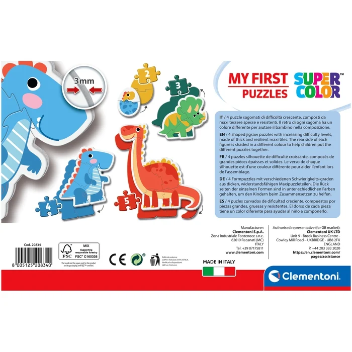 Dinosaurs - 1x3 + 1x6 + 1x9 + 1x12 pièces