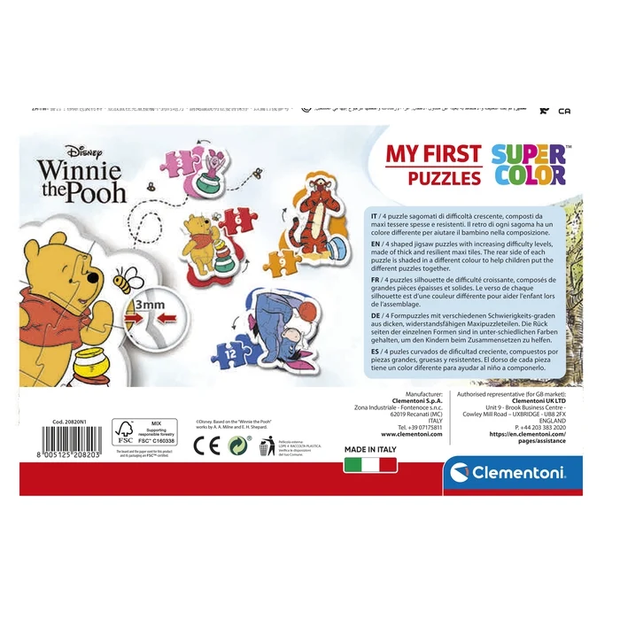Disney Winnie The Pooh - 1x3 + 1x6 + 1x9 + 1x12 pièces