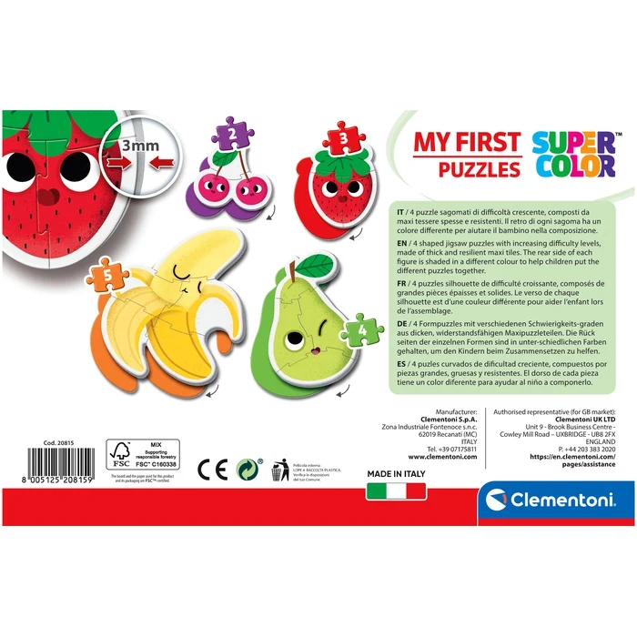 Fruits - 1x3 + 1x6 + 1x9 + 1x12 pièces