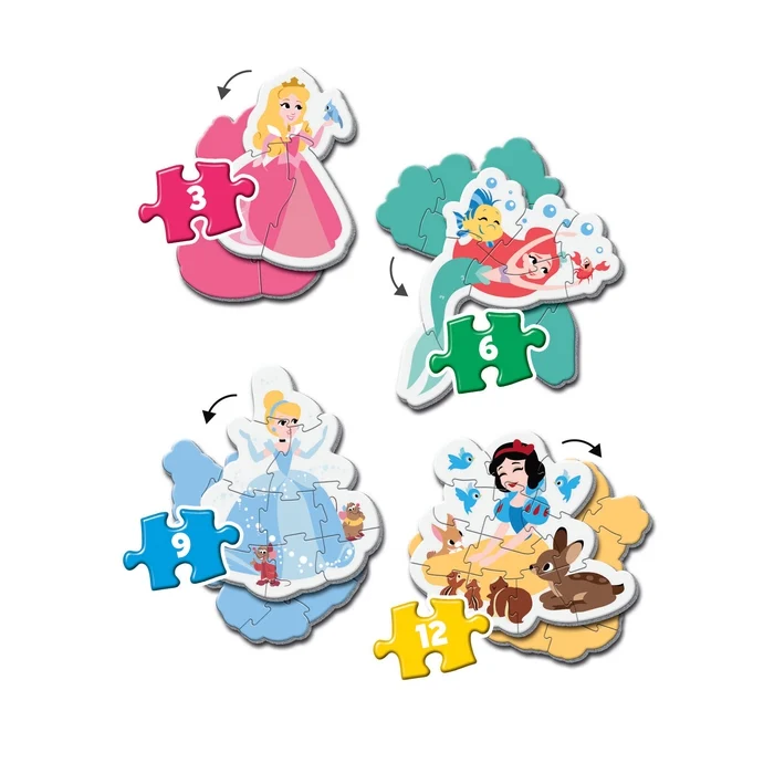 Disney Princess - 1x3 + 1x6 + 1x9 + 1x12 pièces