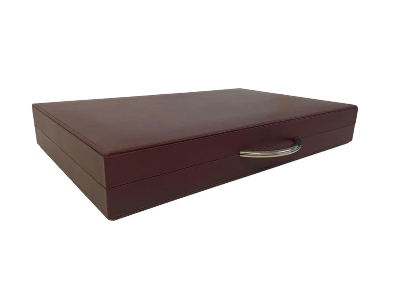 Backgammon en Cuir véritable MM - Bordeaux - Renzo Romagnoli