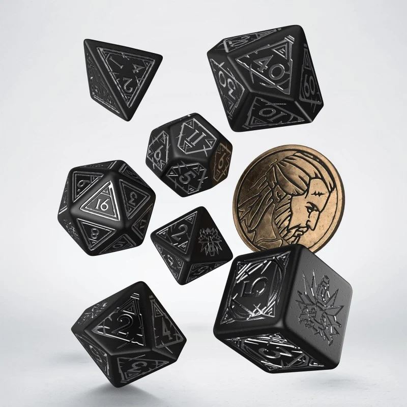 Set de dés The Witcher - Geralt, l'épée en argent