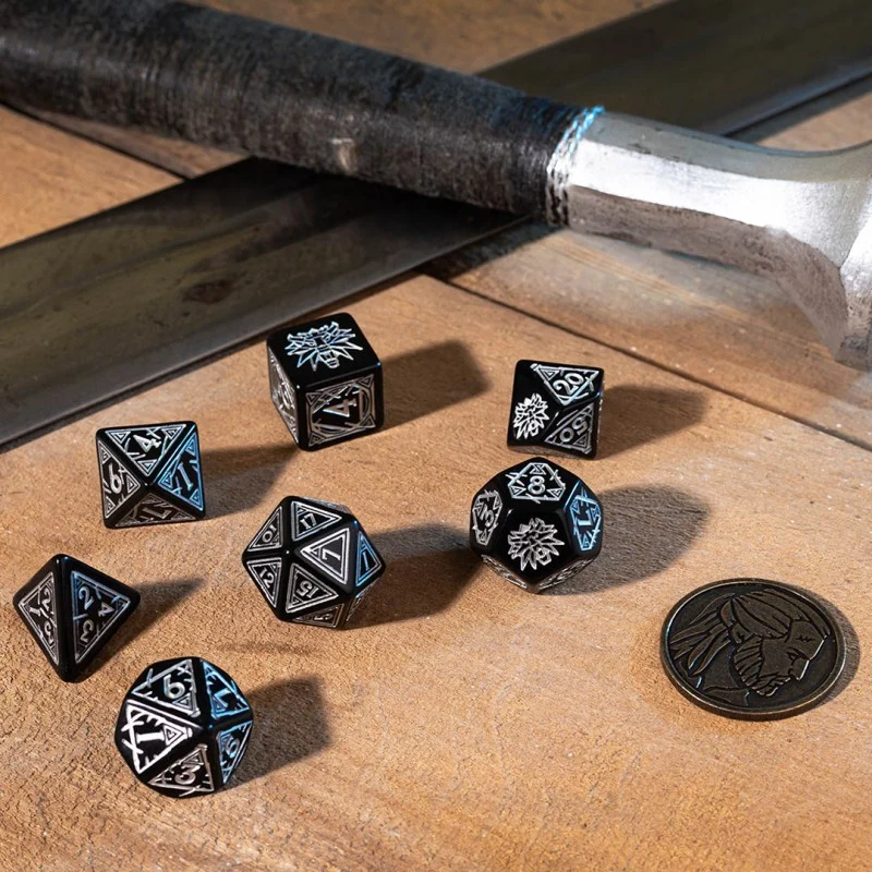 Set de dés The Witcher - Geralt, l'épée en argent