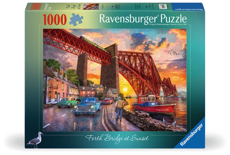 Le pont du Forth au coucher de soleil, 1000 pièces