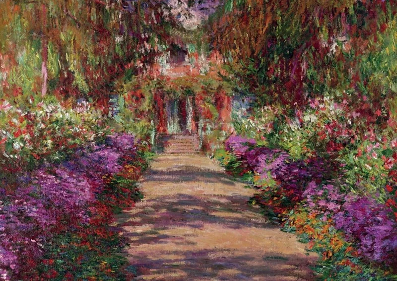 Puzzle Piatnik - 1000 p - Allée dans le jardin - Monet