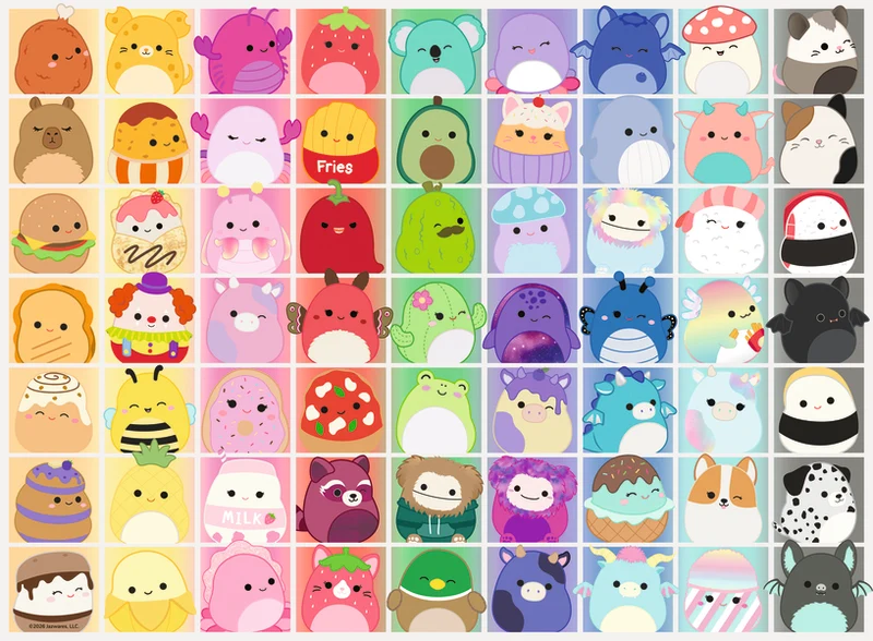 Collection de Squishmallow, 100 pièces