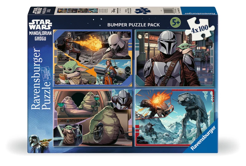Star Wars Madalorian & Grogu, 4 X 100 pièces