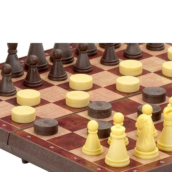 Jeu d’échecs et de dames magnétiques - Petit (ML)