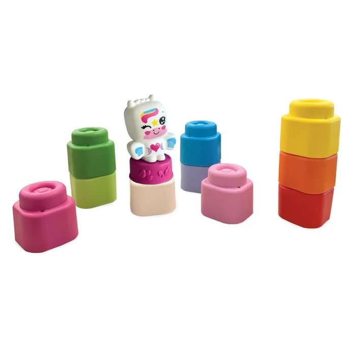 Boîte Arc-en-ciel 10 cubes Clemmy et Licorne