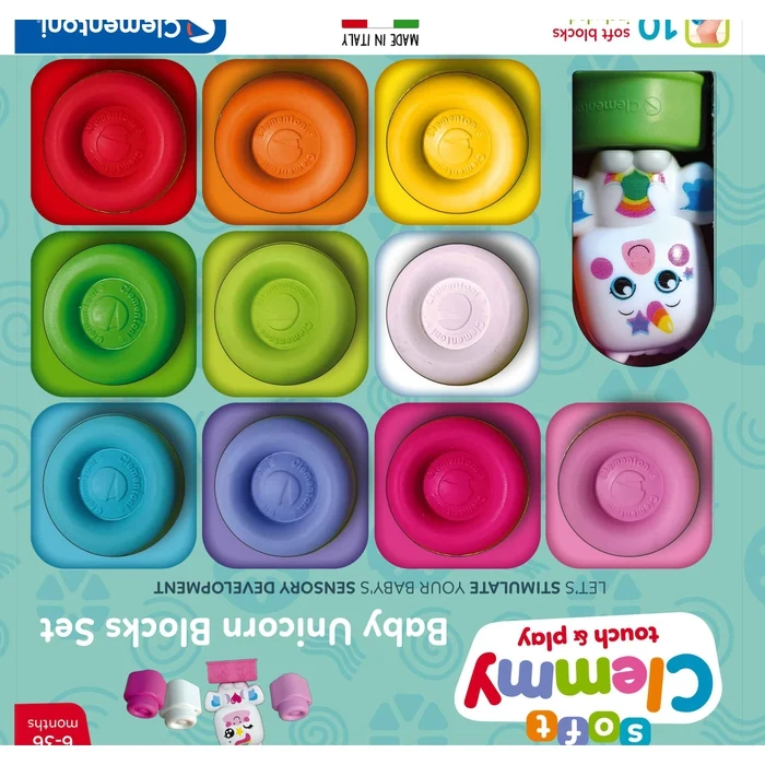 Boîte Arc-en-ciel 10 cubes Clemmy et Licorne