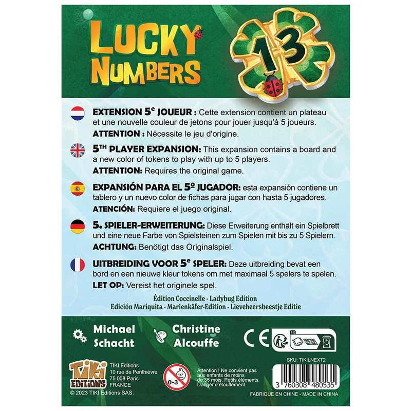 Lucky Numbers - Extension 5ème Joueur