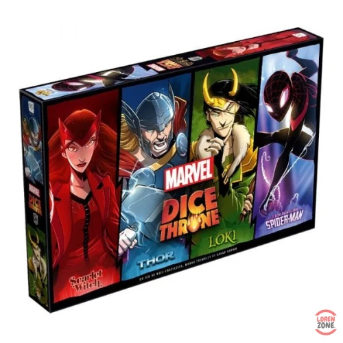Dice Throne Marvel – Avengers (Thor / Loki / Spider-Man / Scarlet Witch)