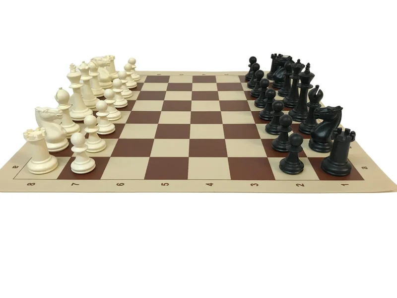 Ensemble jeu d'échecs en vinyle - lettré