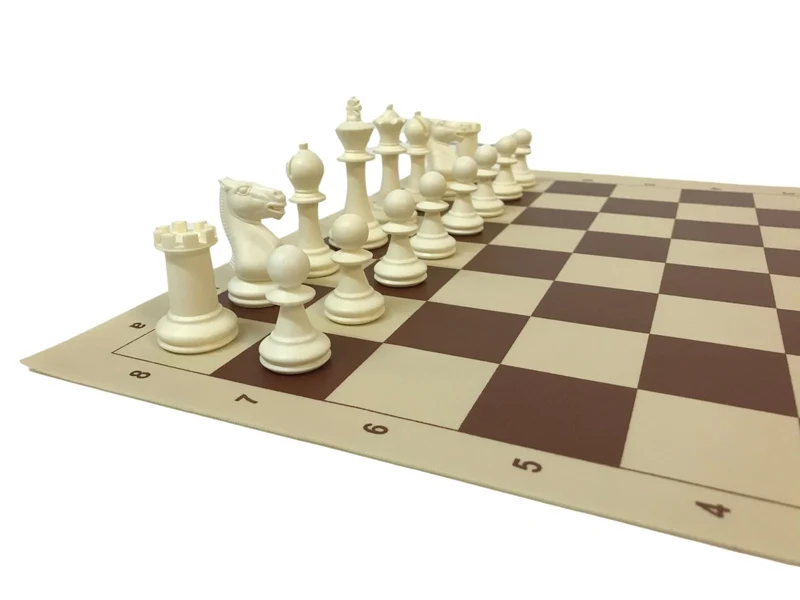 Ensemble jeu d'échecs en vinyle - lettré