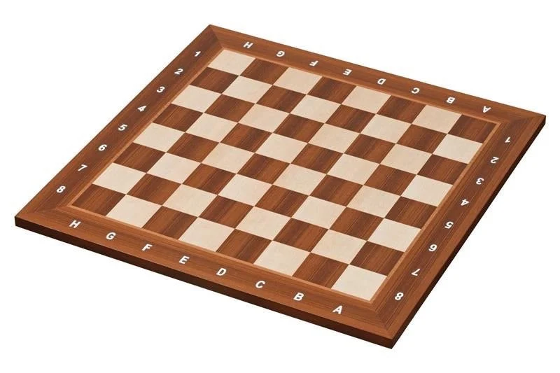 Ensemble jeu d'échecs Club acajou lettré chiffré - Pièces acacia