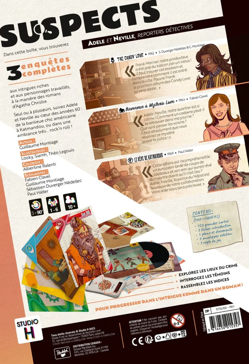 Suspects - Adèle & Neville, Reporters Detectives