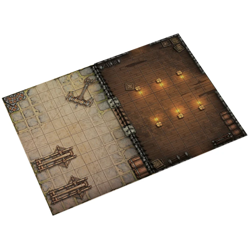 Livre Battlemap - Donjons (Format A4, Couverture rigide)
