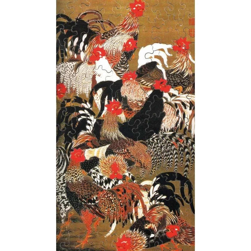 Puzzle MW - 150 p - Coq et poules - Jakuchu